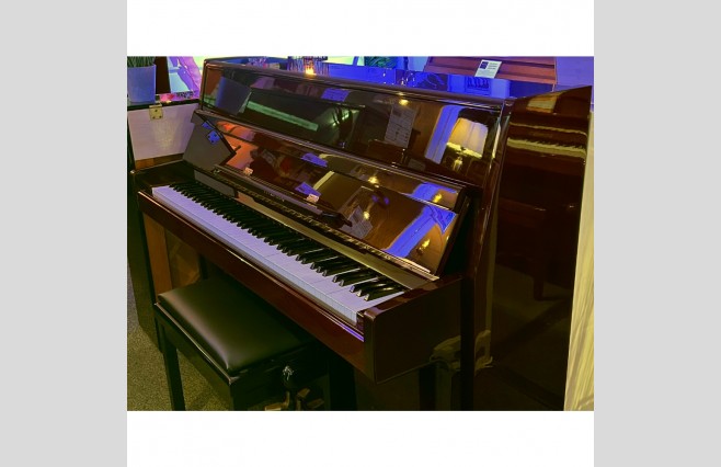 Used Hyundai Polished Wine Mahogany U-822 Upright Piano - All Inclusive Premium Package (SN:HGD01416) - Image 4